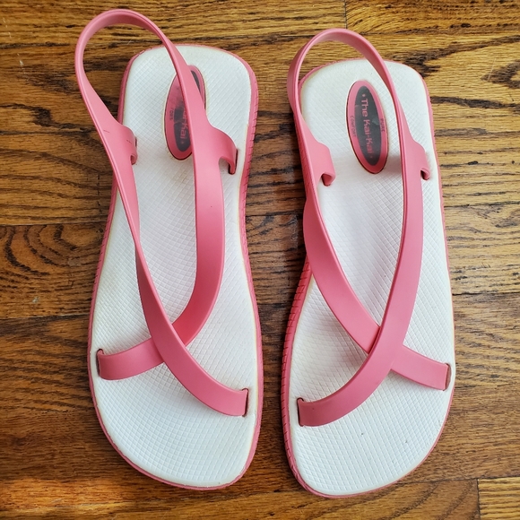 The Kai-Kai Shoes - Peachy pink no thong flip flops